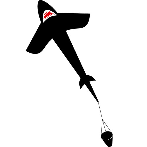 Kinderdrachen shark kite 5 - shark,