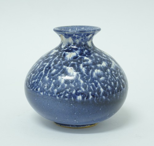 Getöpferte keramik vase blau - getöpferte,