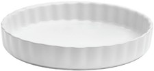 VAN WELL Tarteform Backform mit Rillenstruktur, Ø 26 cm, aus Steingut (1-tlg), b
