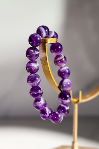 Amethyst kugelarmband mm - 8,