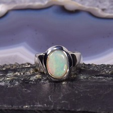 Edelopal Ring, 925er Silber
