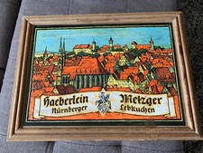 Haeberlein Metzger Nürnberger Lebkuchen Kiste Schatztruhe Holz Blech Vintage