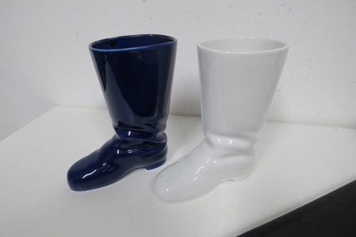 Porzellan stiefel blau - 2,