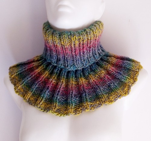 Kragenschal handgestrickt - kragenschal,,