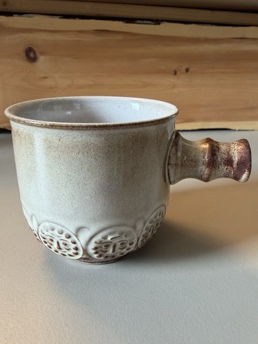 Vintage steingut tasse - tasse, mit
