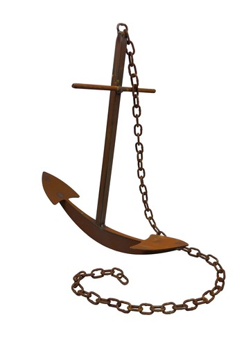 Rost anker mit kette - mit,