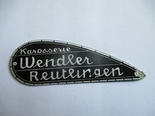 Nameplate Wendler body Porsche