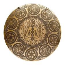 20 Zoll 7 Chakra geschnitzter