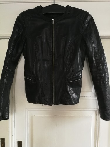 Lederjacke schwarz bikerjacke - lederjacke,