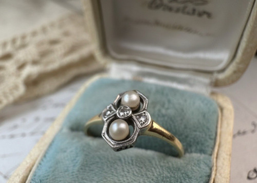Ring art deco antik - art, 585
