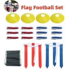 Flag Football Set 14 Gürtel 42 Flaggen 4 Kegel für Jugend Kinder Sport Spiele