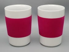 KAHLA TOUCH 2x BECHER ohne Henkel magenta PINK  Samt TOP