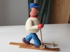 Räuchermann Räuchermännchen Skifahrer  Erzgebirge Alt