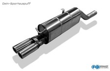 Fox Edelstahl Sport-Komplettanlage BMW 5er E28 518i (Mod. ohne Kat) 2x63mm