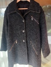 Damen Kurzmantel gr.42 ganz dunkelgrün Boucle  ,warm , kuschelig Top.