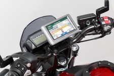 SW-Motech Navi-Halter am Lenker Schwarz passt für BMW-/ Honda-/ Suzuki-Modelle
