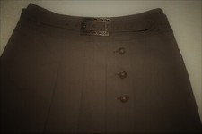 Faltenrock Rock A-Linie ausgestellt von Lisa Steuten Gr. 36 braun