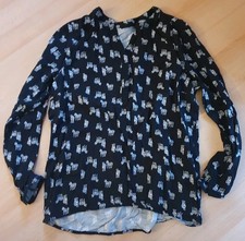 Damen Bluse,40/42/44 ?,schwarz Zebra Muster,Ärmel variabel,Viskose