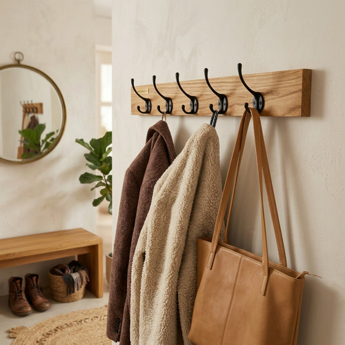 Wandgarderobe eiche massiv - wandgarderobe,