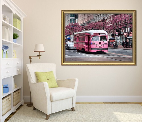 Pink straßenbahn 69 - straßenbahn,