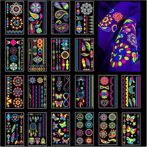 Blätter neon uv - 20,