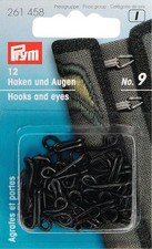 Haken und Augen 12 Paar No 9