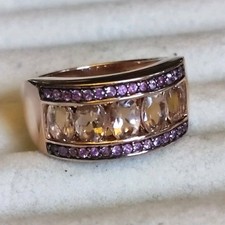 IV 925 Morganit Rubin Ring