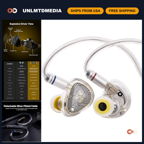 10mm dynamic driver hifi wired - 10mm,