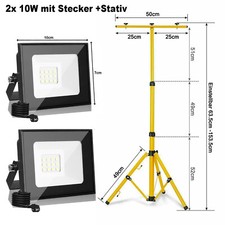 2x LED Fluter Flutlicht
