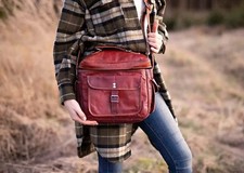 Echtleder Unisex Vintage Braun