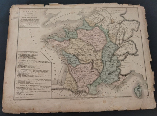 Karte xix frankreich mittig - karte, s: