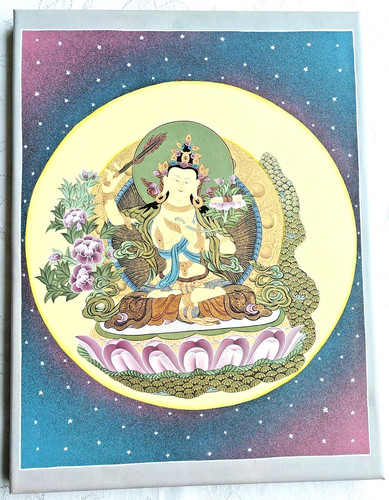 Manjushree thangka aus nepal - manjushree,