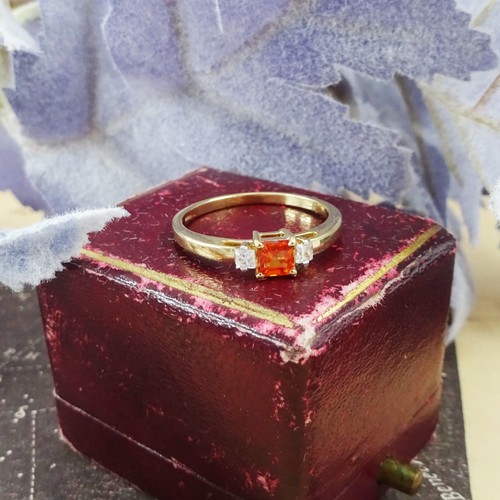 Ring gold spessartit - 9,
