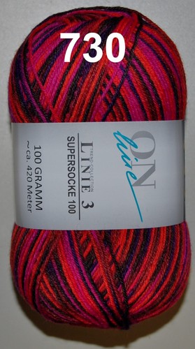 100g supersocke multi color - 100g, multi-color
