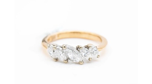 Diamantring 14k roségold - 14k,