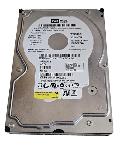 Western digital 250 - western, sata