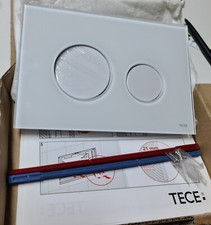 TECE WC-Betätigungsplatte TECE loop Glas weiß, Tasten weiß, für 2-Meng