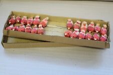 24x Vögel am Draht rosa Osterdekoration Dekoration Blumenstrauß 