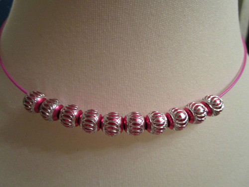 Collier halsreif pink - collier, pink-pink