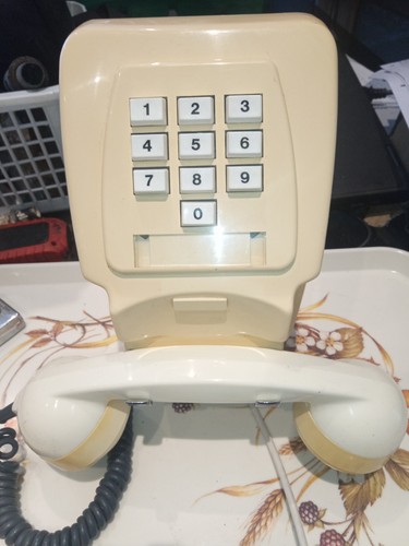 Vintage gpo 755 creme telefon - creme,