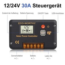 solar laderegler 30a 12V/24V Camping