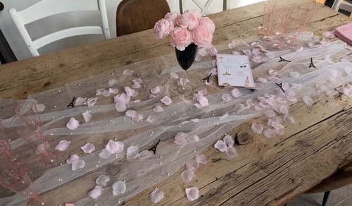 Eleganter organza tischläufer - eleganter, organza-tischläufer