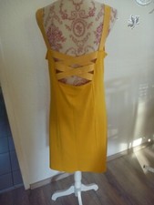 Kleid, Sommerkleid, Trägerkleid, Zierknöpfe, Senf/Gelb, Gr. 42/44 mit Abänderung