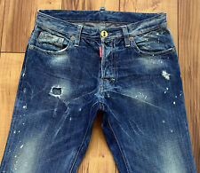 100%ORIG DSQUARED YELLOW BUTTON S/S 07 DISTRESSED STRAIGHT FIT JEANS GR.46