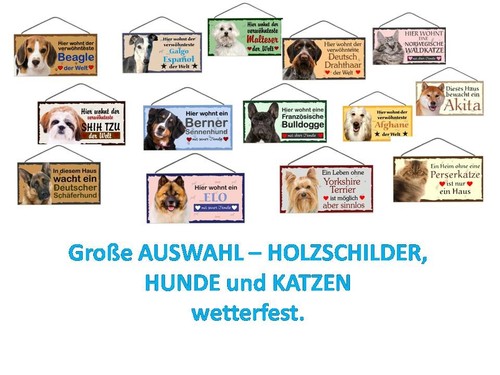 Tierschild aus holz - holz,