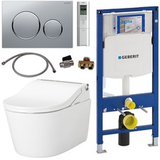 TOTO Geberit Set Washlet RW Dusch-WC inkl. Vorwandelement u. Betätigungsplatte