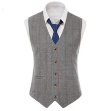 Herren Anzug Tweed Weste