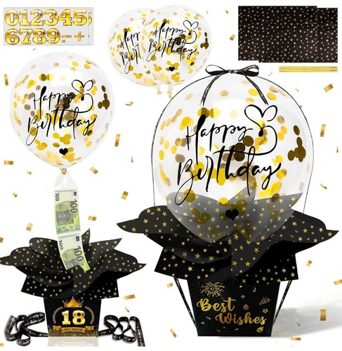 Geschenkbox mit luftballon - geschenkbox,