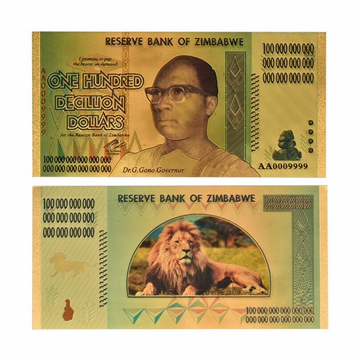 Simbabwe 100 dezillionen - simbabwe,