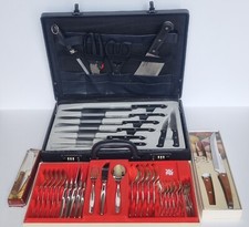 45 TEILE BESTECK MESSER KÄSE EDELSTAHL WMF KÜCHENMESSER SCHERE SET KOFFER